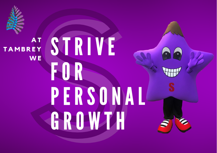 At Tambrey we strive for personal growth mascot